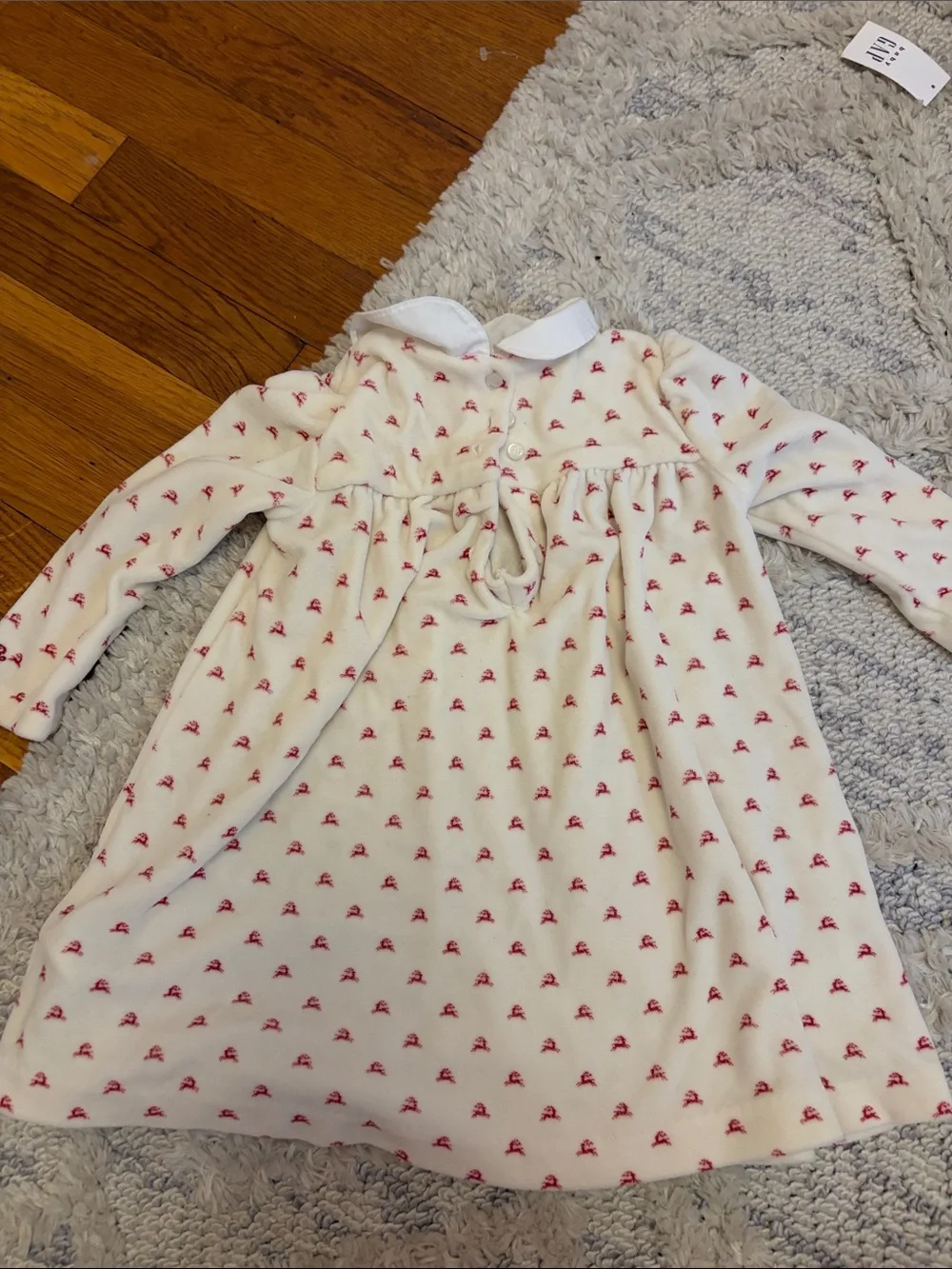 Ralph Lauren Cream Dress with Pink Micro Floral Print